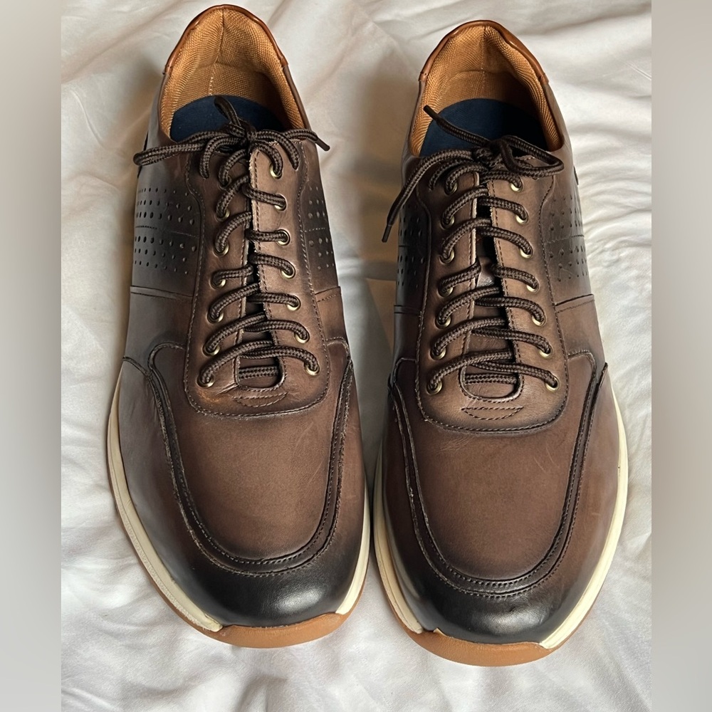 FLORSHEIM Men's Brown Leather Sneakers